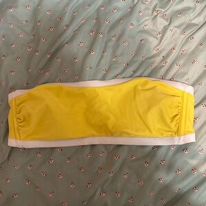 Shade & Shore Yellow Bandeau Bikini Top